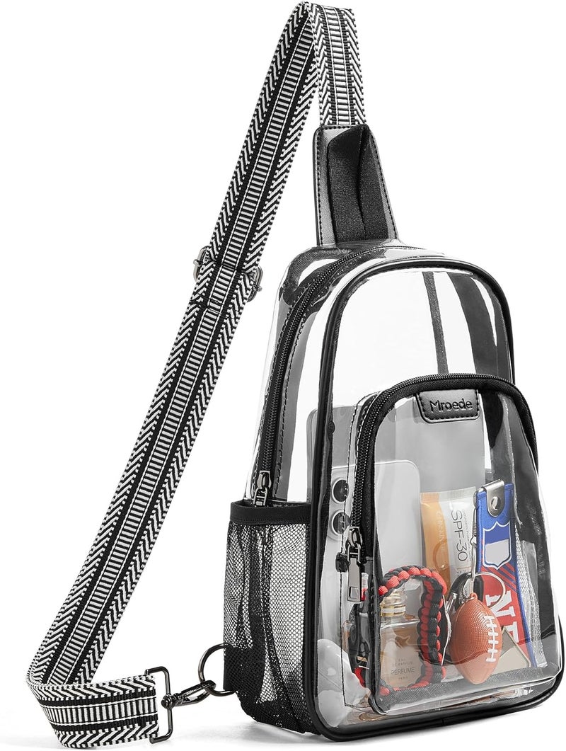 Mroede Clear Bag for Stadium Events Approved Clear Purses for Women Crossbody Transparent Bag Stadium Bags for Concert Sport - Image 1
